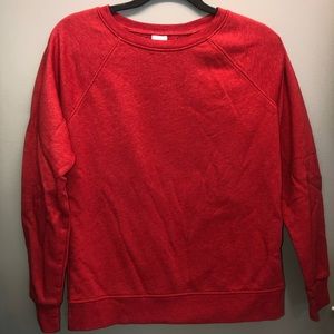 Red crew neck pull over